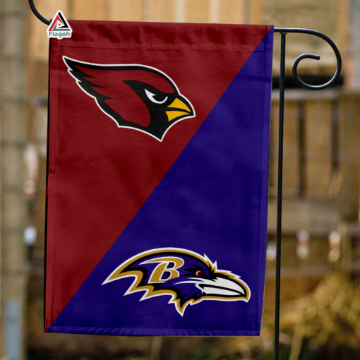 Cardinals vs Ravens House Divided Flag, NFL House Divided Flag