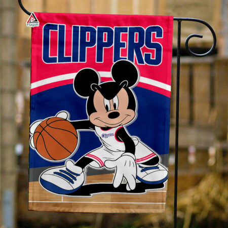 LA Clippers x Mickey Basketball Flag, NBA Premium Flag