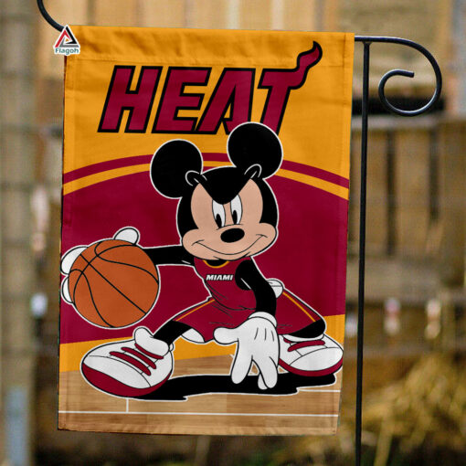 Miami Heat x Mickey Basketball Flag, NBA Premium Flag