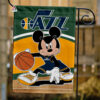 Utah Jazz x Mickey Basketball Flag, NBA Premium Flag