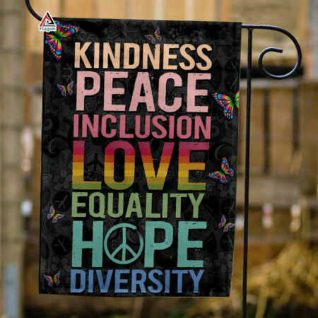 Kindness Peace Equality Love Inclusion Hope Diversity Flag, Kindness Flag, Human Kind Flag