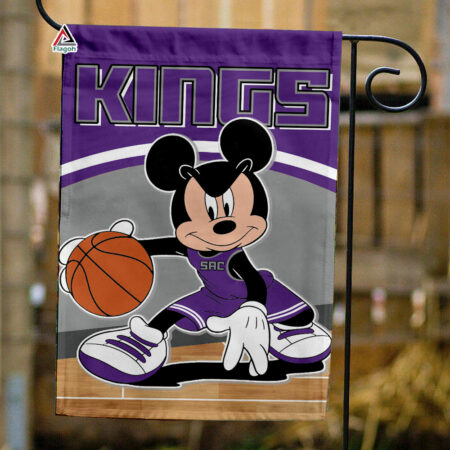 Sacramento Kings x Mickey Basketball Flag, NBA Premium Flag