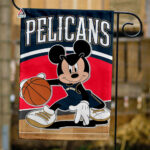 New Orleans Pelicans x Mickey Basketball Flag, NBA Premium Flag