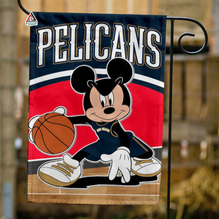 New Orleans Pelicans x Mickey Basketball Flag, NBA Premium Flag