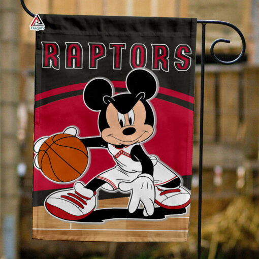 Toronto Raptors x Mickey Basketball Flag, NBA Premium Flag