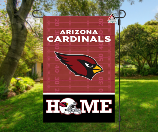 Arizona Cardinals Football Flag, Big Red Mascot Personalized Football Fan Welcome Flags, Custom Family Name NFL Premium Decor