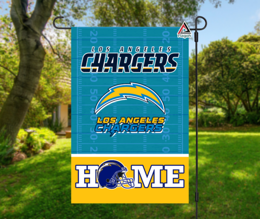 Los Angeles Chargers Football Flag, Boltman Mascot Personalized Football Fan Welcome Flags, Custom Family Name NFL Premium Decor