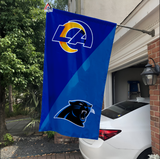 Rams vs Panthers House Divided Flag, NFL House Divided Flag