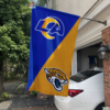 Los Angeles Rams vs Jacksonville Jaguars House Divided Flag, NFL House Divided Flag