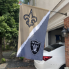 New Orleans Saints vs Las Vegas Raiders House Divided Flag, NFL House Divided Flag