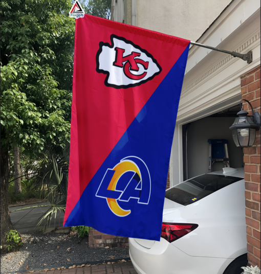 Chiefs vs Rams House Divided Flag, NFL House Divided Flag