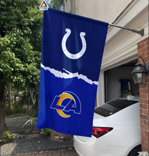 Colts vs Rams House Divided Flag, NFL House Divided Flag