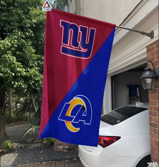 Giants vs Rams House Divided Flag, NFL House Divided Flag