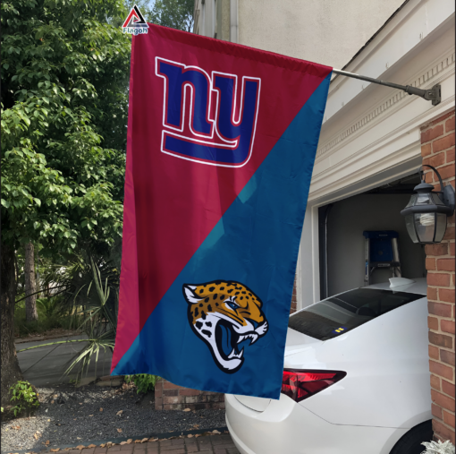 Giants vs Jaguars House Divided Flag, NFL House Divided Flag