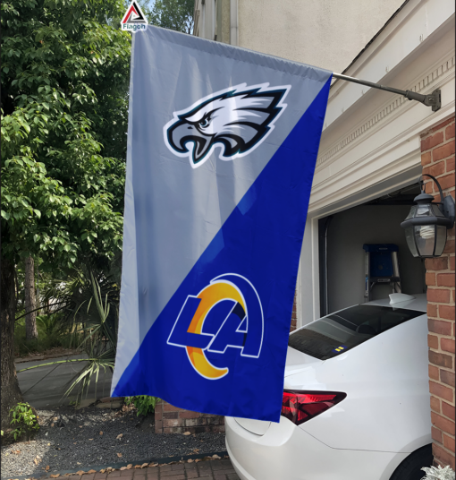 Eagles vs Rams House Divided Flag, NFL House Divided Flag