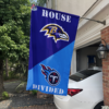House Flag Mockup 1 2Baltimore Ravens vs Tennessee Titans House Divided Flag NFL House Divided Flag 216