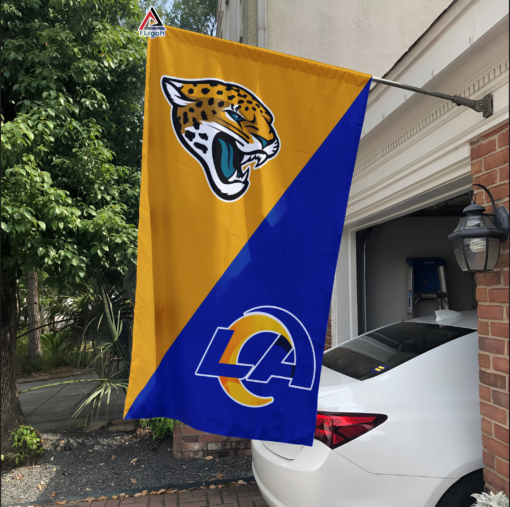 Jaguars vs Rams House Divided Flag, NFL House Divided Flag