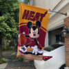 Miami Heat x Mickey Basketball Flag, NBA Premium Flag