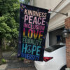Kindness Peace Equality Love Inclusion Hope Diversity Flag, Kindness Flag, Human Kind Flag
