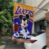 Los Angeles Lakers x Mickey Basketball Flag, NBA Premium Flag