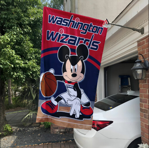 Washington Wizards x Mickey Basketball Flag, NBA Premium Flag