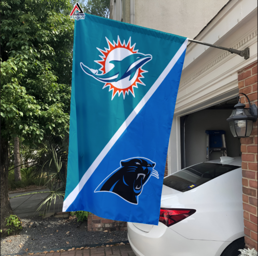 Dolphins vs Panthers House Divided Flag, NFL House Divided Flag