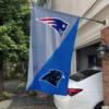 New England Patriots vs Carolina Panthers House Divided Flag, NFL House Divided Flag