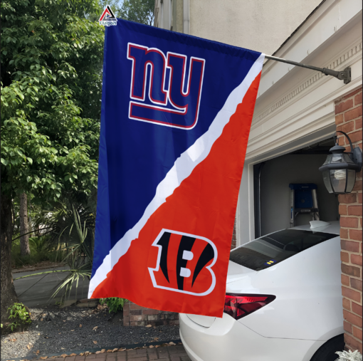 Giants vs Bengals House Divided Flag, NFL House Divided Flag