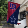 New York Giants vs Dallas Cowboys House Divided Flag, NFL House Divided Flag