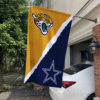 Jacksonville Jaguars vs Dallas Cowboys House Divided Flag, NFL House Divided Flag