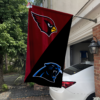 House Flag Mockup 1Arizona Cardinals House vs Carolina Panthers Divided Flag NFL House Divided Flag 31