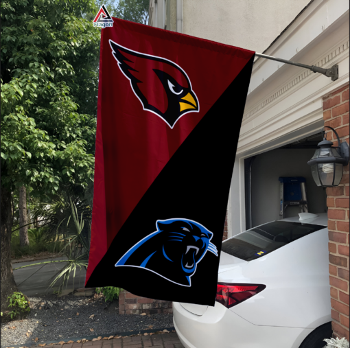 Cardinals vs Panthers House Divided Flag, NFL House Divided Flag