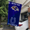 House Flag Mockup 1Baltimore Ravens vs Indianapolis Colts House Divided Flag NFL House Divided Flag 223