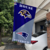 House Flag Mockup 1Baltimore Ravens vs New England Patriots House Divided Flag NFL House Divided Flag 227