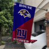 House Flag Mockup 1Baltimore Ravens vs New York Giants House Divided Flag NFL House Divided Flag 228