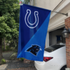 House Flag Mockup 1Indianapolis Colts vs Carolina Panthers House Divided Flag NFL House Divided Flag 233
