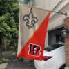 New Orleans Saints vs Cincinnati Bengals House Divided Flag, NFL House Divided Flag