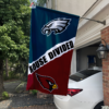 Philadelphia Eagles vs Arizona Cardinals House Divided Flag, NFL House Divided Flag