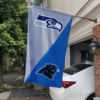 Seattle Seahawks vs Carolina Panthers House Divided Flag, NFL House Divided Flag