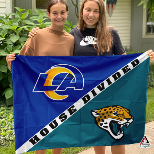 Rams vs Jaguars House Divided Flag, NFL House Divided Flag