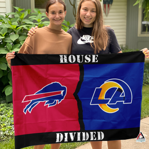 Bills vs Rams House Divided Flag, NFL House Divided Flag