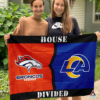 Denver Broncos vs Los Angeles Rams House Divided Flag, NFL House Divided Flag