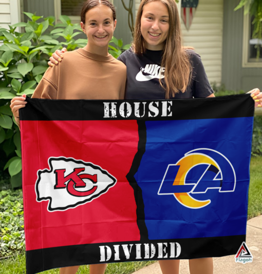 Chiefs vs Rams House Divided Flag, NFL House Divided Flag