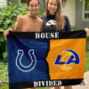 Indianapolis Colts vs Los Angeles Rams House Divided Flag, NFL House Divided Flag