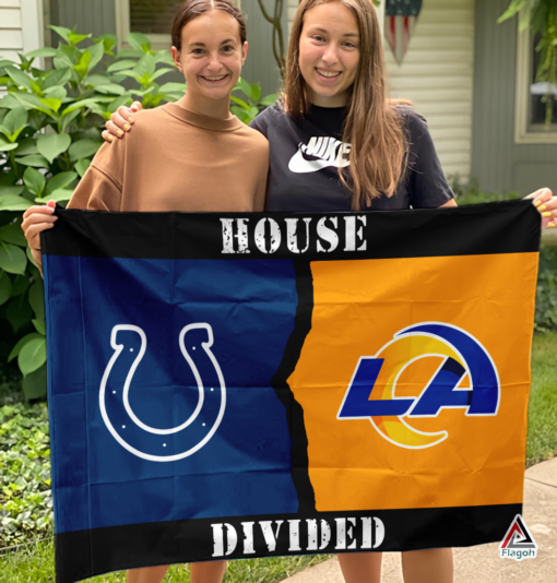 Colts vs Rams House Divided Flag, NFL House Divided Flag