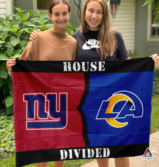 Giants vs Rams House Divided Flag, NFL House Divided Flag