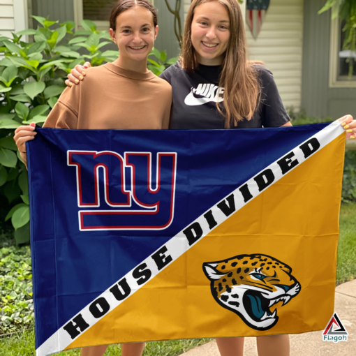 Giants vs Jaguars House Divided Flag, NFL House Divided Flag