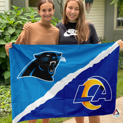 Panthers vs Rams House Divided Flag, NFL House Divided Flag