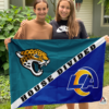 Jacksonville Jaguars vs Los Angeles Rams House Divided Flag, NFL House Divided Flag