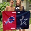 Buffalo Bills vs Dallas Cowboys House Divided Flag, NFL House Divided Flag